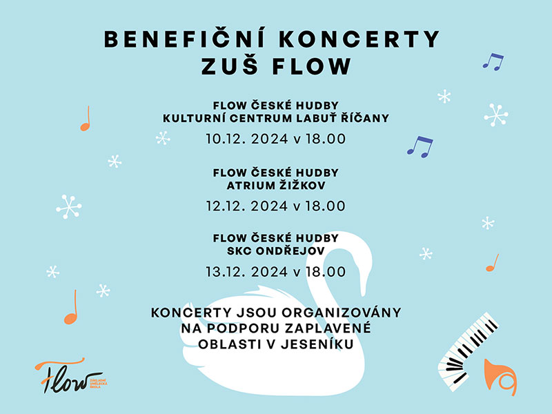Benefiční koncerty ZUŠ Flow
