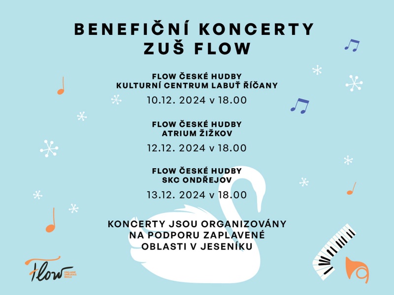 Benefiční koncerty ZUŠ Flow